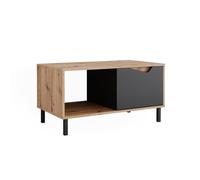 Vicco Table Basse Marelle, Anthracite/Artisan, 90x50cm avec 1 Porte