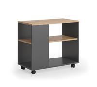 Vicco Table Basse Marian, Chêne doré/Anthracite, 70x36.6cm avec roulettes