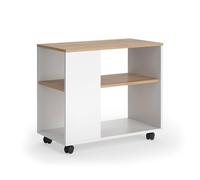Vicco Table Basse Marian, Chêne doré/Blanc, 70x36.6cm avec roulettes, déplaçable pour Une Utilisation Flexible dans l’Espace de Vie