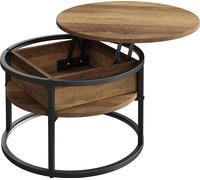 Vicco Table basse Marlo, 57x57cm, Bois/Noir