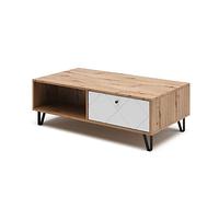 Vicco Table basse "Nizza", Chêne Artisan 110 x 60 cm | pour une utilisation comme surface de rangement à côté du lit