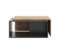 Vicco Table Basse Paul, Anthracite/chêne doré, 90x48cm, avec Plateau pivotant et Espace de Rangement supplémentaire