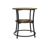 Vicco Table Basse Quebec, Bois Antique, 50x50cm | avec tablette, pour le rangement des magazines et des télécommandes