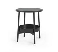 Vicco Table Basse Riono, Noir, 40x40cm avec Espace de Stockage supplémentaire