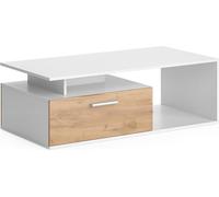 Vicco Table basse Roland, 118x59cm, Chêne blanc/force de l'or