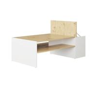 Vicco Table Basse Rubby, Artisan chêne/Blanc, 110x60cm, avec étagère pour Le Rangement de Magazines et d’Accessoires