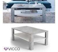 Vicco table basse table de salon béton blanc table console table d’appoint