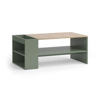 Vicco Table Basse Wido », Vert/Sonoma, 100 x 55 cm avec étagères