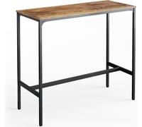 Vicco Table de Bar Fyrk, Chêne Rustique/Noir, 120 x 50 cm