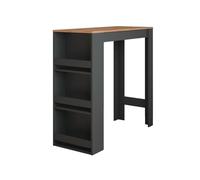 Vicco Table de Bar Repose, Anthracite/chêne doré, 45x110cm | avec compartiments de rangement pour ustensiles de cuisine