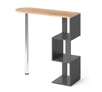 Vicco Table de Bar Vincent, Anthracite/Chêne de Force doré, 113 x 40 cm