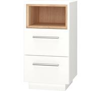 Vicco Table de Chevet Beatrice, Blanc/Sonoma, 36 x 68 cm