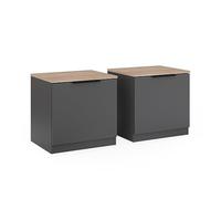 Vicco Table de Chevet Betti, Anthracite/Sonoma, Lot de 2, pour Le Rangement d’Objets du Quotidien et combinable