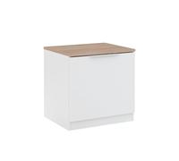 Vicco Table de Chevet Betti, Blanc/Sonoma, 50x50cm