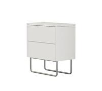 Vicco Table de Chevet Calvin, Blanc, 45x50cm, pour Le Rangement des Objets du Quotidien à côté du lit