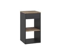 Vicco Table de chevet "Dany", Anthracite/chêne doré, 35x65cm | avec 1 tiroir, convient pour le rangement de livres et de magazines