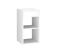 Vicco Table de Chevet Dany, Blanc, 35x65cm, Convient pour Le Rangement de Livres et de Magazines