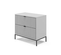 Vicco Table de chevet "Eliza", Gris 66 x 60 cm | peut être combiné pour servir de table d’appoint ou de table de chevet