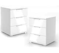 Table de chevet "Florenz" Blanc brillant lot de 2 Vicco