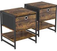 Vicco Table de chevet Fyrk, 40x50cm Lot de 2, Chêne rustique