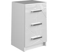 Vicco table de chevet Irma, 37.6 x 66 cm, Blanc Haute brillance