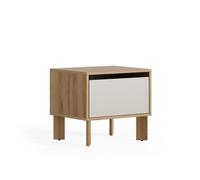 Vicco Table de Chevet Monti, Chêne Evoke/Cachemire, 48.2x44cm | avec tiroir