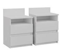 Vicco Table de chevet Monty, Blanc, 32.3x59.1cm Lot de 2 Blanc G