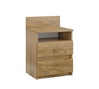 Vicco Table de Chevet Monty, Chêne doré, 39.6x59.1cm | pour le rangement des objets du quotidien dans la chambre à coucher
