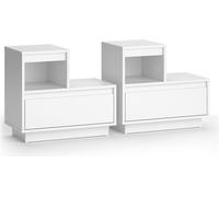 Vicco Table de chevet Tina, 59.4x53.2cm Lot de 2, Blanc