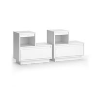 Vicco Table de Chevet Tina, Blanc, Lot de 2