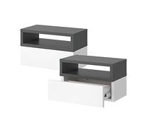 Vicco Table de Chevet Urbano, Anthracite, 45 x 28 cm Lot de 2