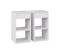 Vicco Table de Nuit Dany, Blanc, Ensemble de 2