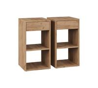 Vicco Table de Nuit Dany Chêne doré | Ensemble de 2, convient pour le rangement de livres et de magazines