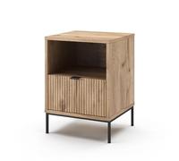 Vicco Table de Nuit Eliza, Chêne Viking, 40x55cm avec 1 tiroir, utilisable comme Surface de dépôt à côté du lit ou du canapé