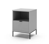 Vicco Table de Nuit Eliza, Gris, 40x55cm avec 1 tiroir, utilisable comme Surface de dépôt à côté du lit ou du canapé