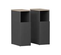 Vicco Table de Nuit Enton, Anthracite/Sonoma, Set de 2 pièces, Convient comme Surface de Rangement à côté du lit