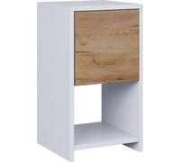 Vicco Table de nuit Evo, 30x55cm avec 3 tiroirs, Chêne blanc/force de l'or