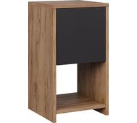 Vicco Table de nuit Evo, 30x55cm avec 3 tiroirs, Chêne doré/anthracite