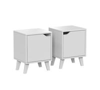 Vicco Table de Nuit Malu, Blanc, Lot de 2