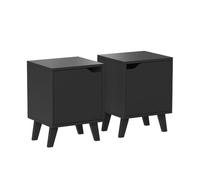 Vicco Table de Nuit Malu Noir | Lot de 2, pour le rangement et le dépôt à côté du lit