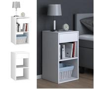 Vicco Table de nuit Table d’appoint Table de chevet Dany blanc Commode pour boîte pliable