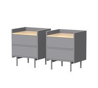 Vicco Table de Nuit Velina Gris