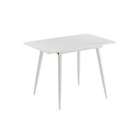 Vicco Table de Salle à Manger Beaver, Blanc, 80x70cm Extensible, pour Une Utilisation Flexible comme Table à Manger ou de Travail