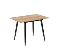 Vicco Table de Salle à Manger Beaver, Chêne doré/Noir, 80x70cm Extensible, pour Une Utilisation Flexible comme Table à Manger ou de Travail
