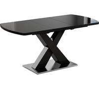 Vicco table de salle à manger Chinto, 120 x 80 cm extensible, Noir