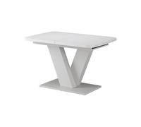 Vicco Table de Salle à Manger Fenaro, Blanc, 120x80cm Extensible, avec rallonge synchronisée pour Longueur de Table Variable