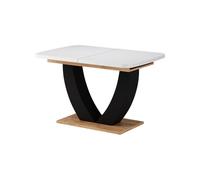 Vicco Table de Salle à Manger Fenaro, Chêne Blanc/Force de l'or, 120x80cm Extensible