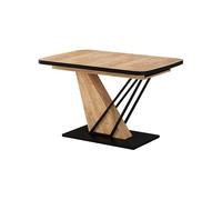 Vicco Table de salle à manger "Fenaro", Chêne doré 120-160 x 80 cm | extensible, extensible jusqu'à 160 cm avec rallonge intégrée