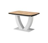 Vicco Table de Salle à Manger Fenaro, Chêne doré/Blanc, 120x80cm Extensible