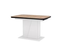 Vicco Table de Salle à Manger Fenaro, Chêne doré/Blanc, 120x80cm Extensible, Extensible avec rallonge pour des Dimensions de Table Flexibles